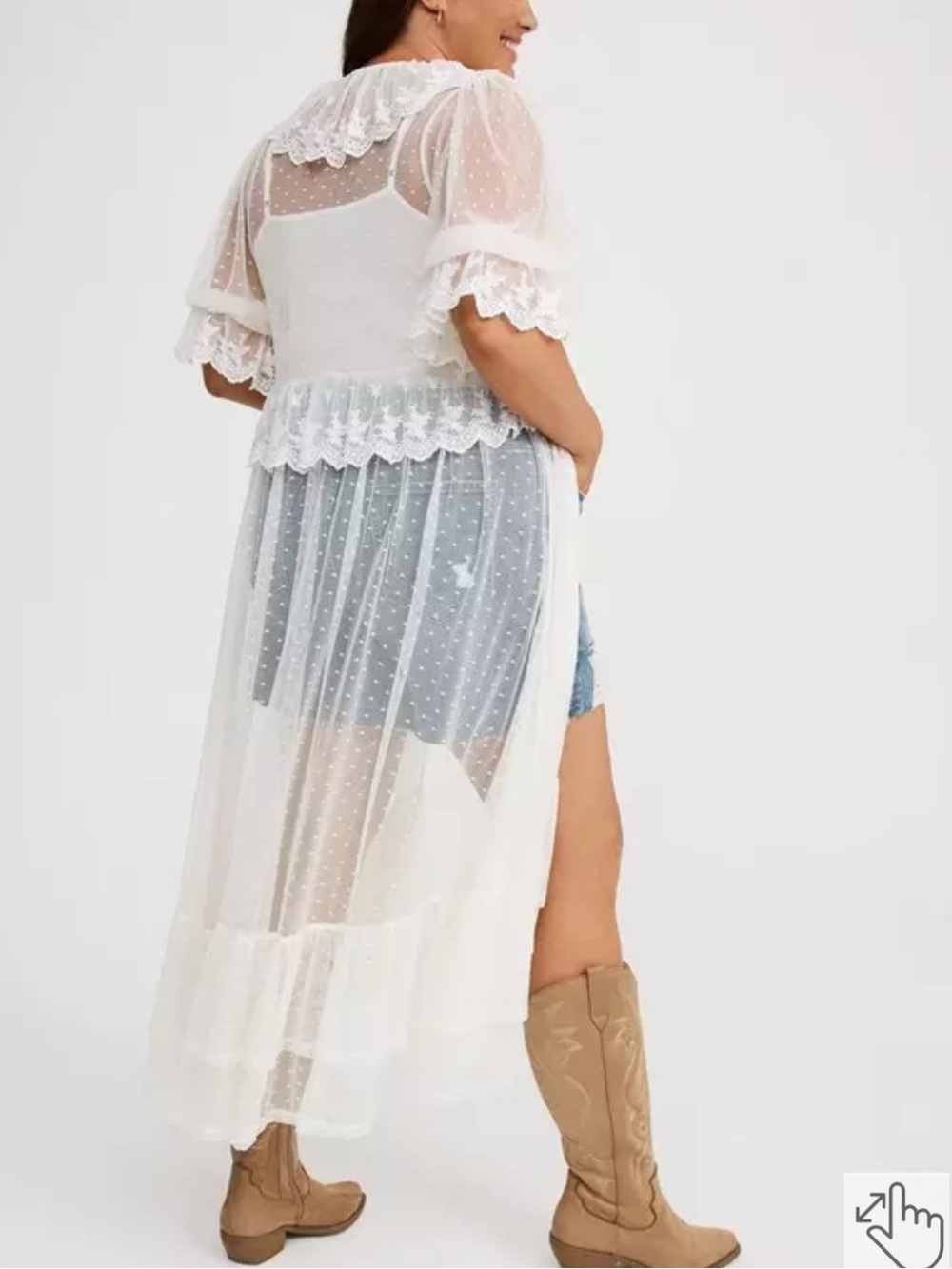Torrid Lace Tiered Ruffle Kimono